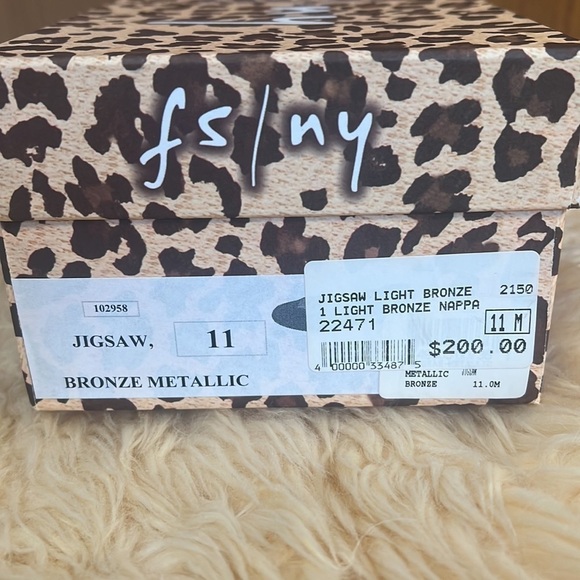 NWB French Sole Jigsaw Metallic Leather Scallop Ballet Flats Sz-11 - Picture 6 of 6